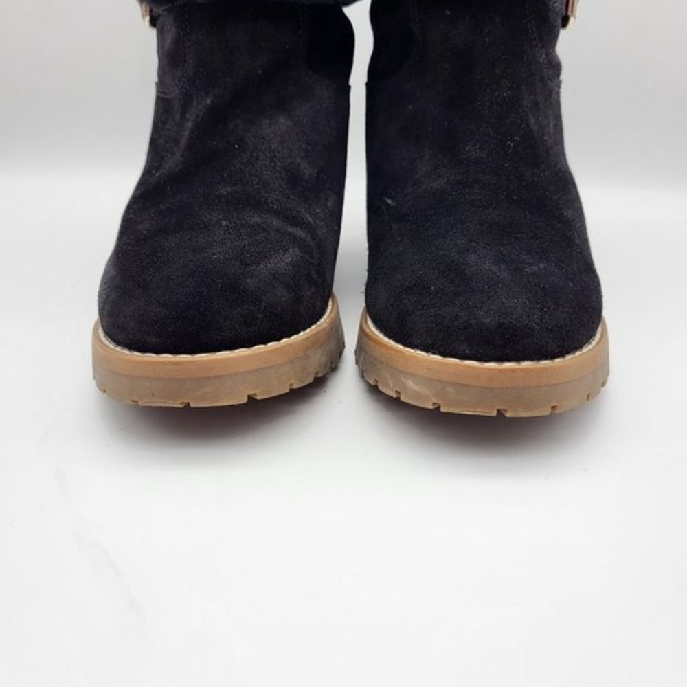 Boden Black Suede Plush Lined Ankle Booties, US Size 7, EUC - Picture 8 of 16